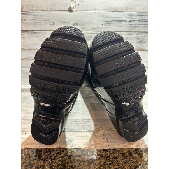 Hunter Women's size 6.5 Black Gloss Tall Rain Boots Classic Buckle Waterproof - Picture 7 of 8